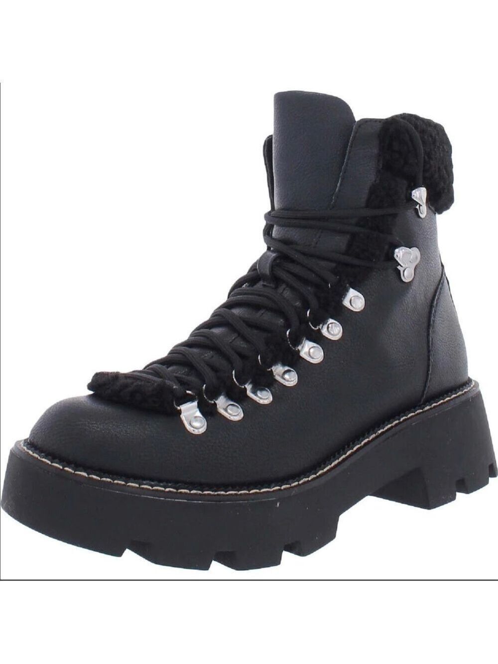 Steve Madden Cool Planet Womens Cycloneee Faux Leather Hiking Boots Gorpcore